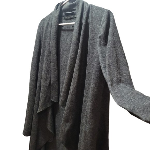 Wool Collection Sweaters - Wool Collection Waterfall Open Front 100% Wool Cardigan Size S